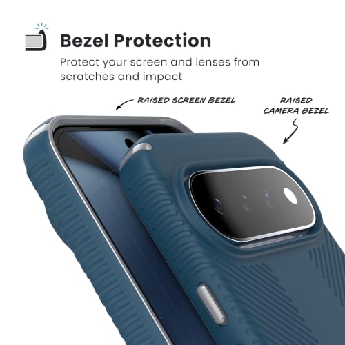 Image of Speck Presidio2 Grip Case, Pixel 11 Pro XL, Deep Sea /Silver Metallic