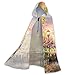 WYYWCY Romántico Floral Flor Rosas París Torre Eiffel Disfraz de Capa para...