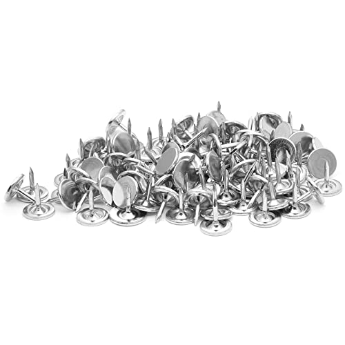 Piutouyar Lot de 100 punaises à tête plate pour meubles, canapés, têtes de lit (9,5 mm x 10 mm)