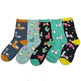 ZVUZVO 5 Pairs Llama Socks Set - Gifts For Men Women, Funny Novelty Crew Casual Socks For Llama Lovers