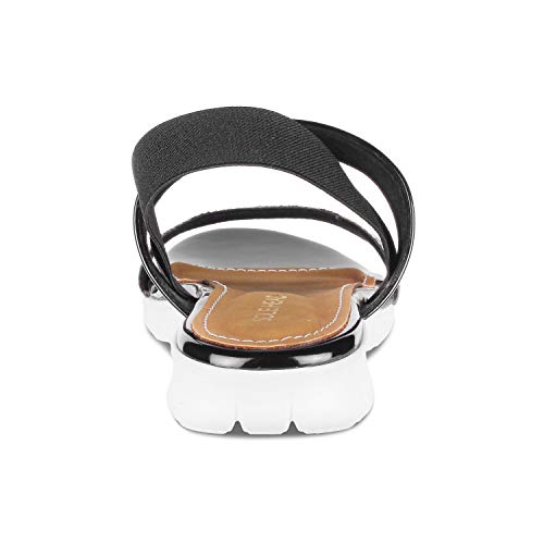 Image of SOLE HEAD Black Flats Sandal for Women