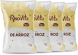 Farinha De Arroz Risovita - 1kg 4 Unidades Sem Glúten