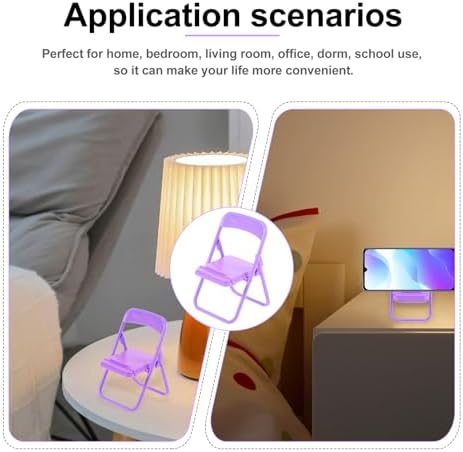 10Pcs Foldable Phone Stand Multi-Functional Mobile Phone Bracket Portable Plastic Cellphone Holder for Desk Use in Purple image 4