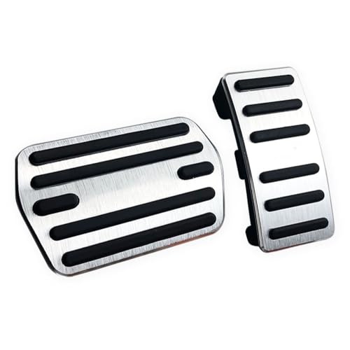 LEXLEY 2PCS Anti-Slip Aluminum Brake Gas Pedal Pads,Auto No Drilling Accelerator Pedal Covers For Ford Mach-E 2021 2022 2023 2024 2025?Not Fit GT-SLIVER