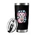 Solantrapod Axolotl Bubble Boba Tea Anime Cut Kawaii AxolotlGift For woman, Men 20 Oz Stainless Steel Water Bottle