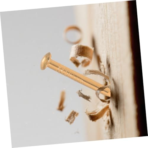 100Pcs Brass Nails Round Head 2.00X0.40X0.40CM for Decorative Wooden Boxes and Hinges miniatura 5