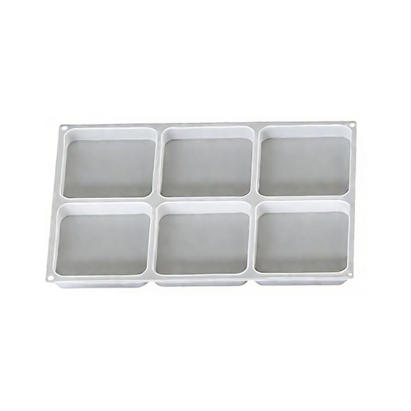Square Tray Resin Mould,6-Cavity Silicone Coaster Molds,Transparent Coaster Mould,Resin Casting Mold for DIY Coasters,Tray