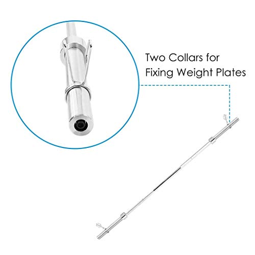 DOYCE 7 Ft Barbell Weight Set, 7 Foot Olympic Barbell Set, Bench Bar Strength Training Home Fitness Equipment Cross Weightlifting 330lb with 2 Olympic Barbell Clamps for Lifts 34LB