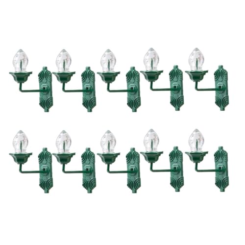 Sosoport 10Pcs Mini Luminous Wall Lamp Models for Sand Table DIY Decoration Simulation Mini Lamp Lightweight and Design for Miniature Garden and Landscape Decor