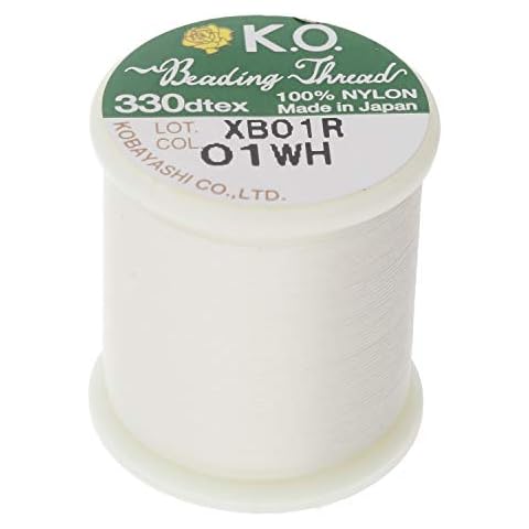 The Beadsmith KO Nylon Beading Thread, 50m White Cover
