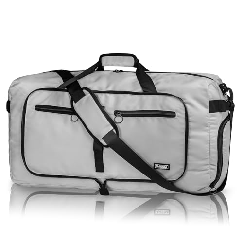 Image of Fmeida 65L Duffle Bag Foldable Travel Duffel Bags for Men Women Travel Bag | Shoes Compartment, 65L Large Capacity, Foldable, Packable, Water Repellent, Tear Resistant, for Traveling Gym Overnight Camp