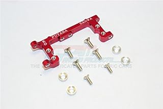 Kyosho Mini Inferno Upgrade Parts Aluminum Servo Mount With Screws & Shims (For Kopropo, Futaba, Sanwa) - 1Pc Set Red
