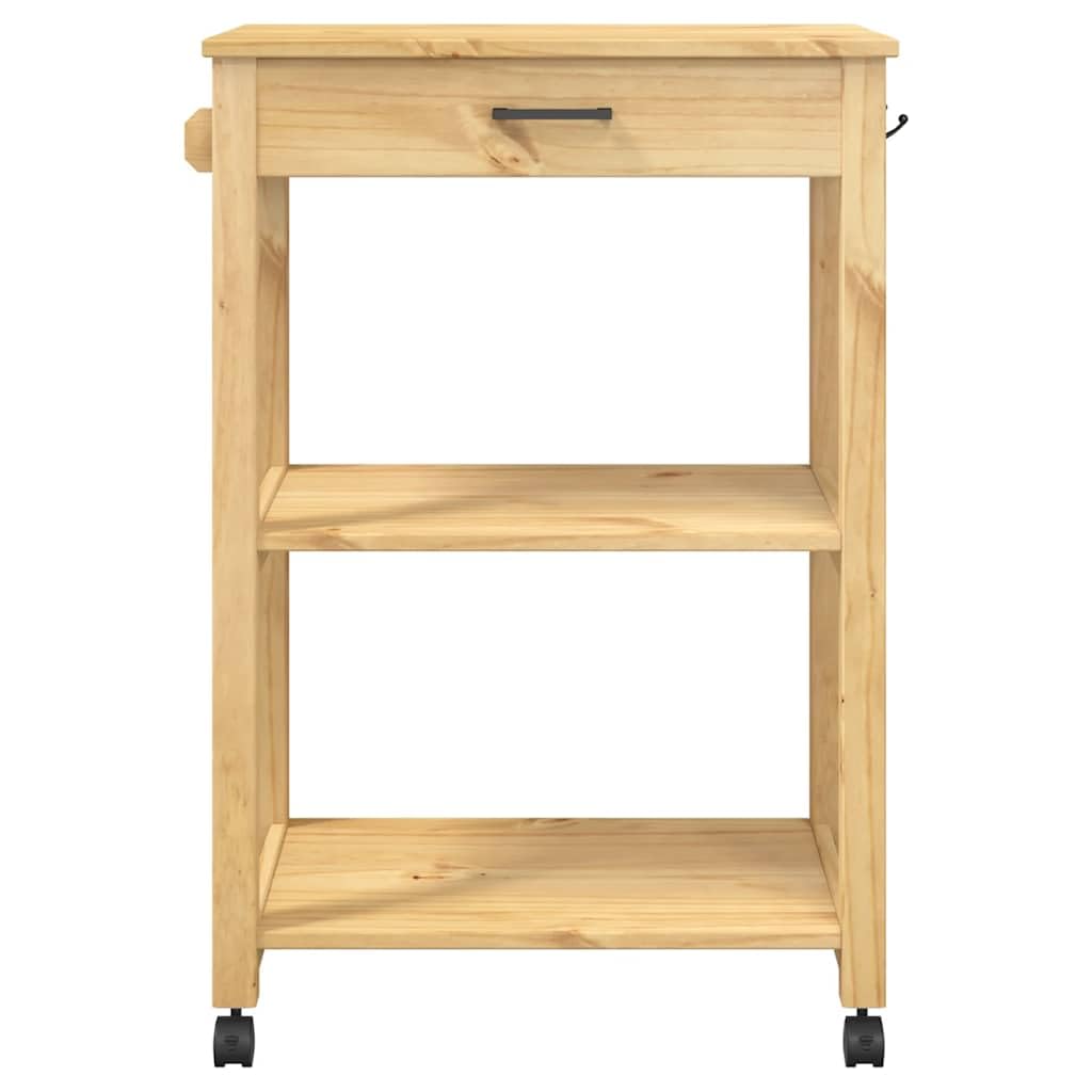 Monza LH490673 - Carro de cocina (60 x 40 x 88,5 cm, madera maciza de pino, con ruedas, para salón, cocina)
