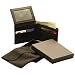 FreshTek Prime Men's Soft Leather Bi-Fold Wallet with ID Window Gift Box, Black, Large