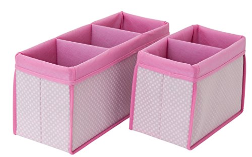 Delta Children 2 Piece Nursery Organizer Set, Barely Pink