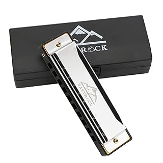 EastRock Blues Harmonica à 10 trous en forme de C clé avec étui de rangement harmonica diatonique pour les joueurs… - Les Beatles, Paul McCartney, John Lennon, RIngo Starr, George Harrison