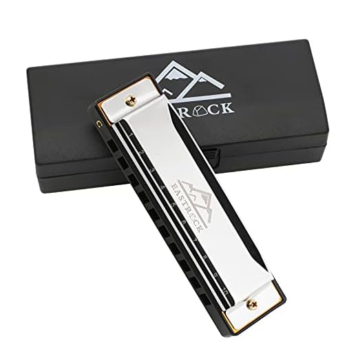 EastRock Blues Armónica Órgano de boca 10 agujeros C llave con estuche, armónica diatónica para jugadores profesionales principiantes, regalos para estudiantes, regalo para amigos adultos