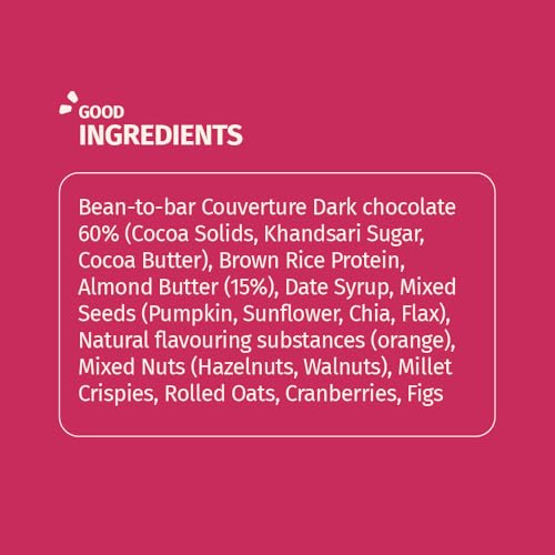 Image of The Good Kind Peanut Chocolate Protein Bar (Pack of 5), 60gm(each), Plant Based Protein Peanuts, Naturally Sweetened with Dates, Cranberries, Perfect for Snacking, Gluten Free, Palm Oil free & Vegan