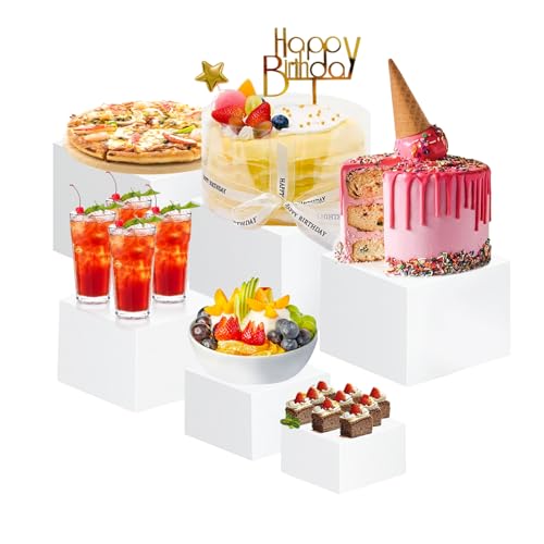 GOURDBRO Presentoir Aperitif Buffet Cube, Presentoir a Gateau en Acrylique, Presentoir Parfum, Supports de Buffet Mariage pour Traiteur, Dessert, Bijoux,...