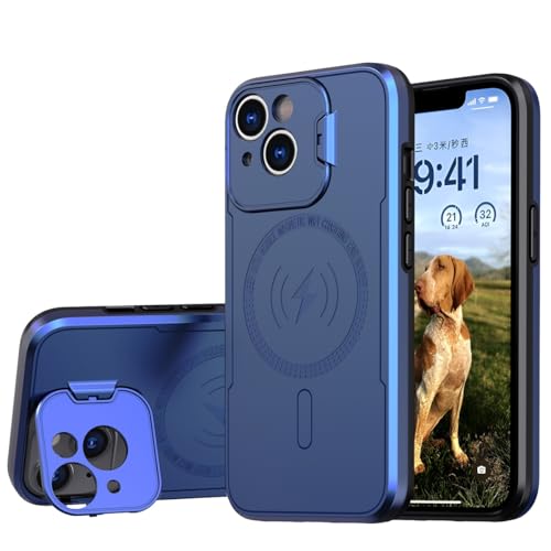 YUZOR for IPhone 15 Plus �P�[�X �ČRMIL�K�i�̕ی� �ϏՌ� �B��X�^���h ��phone15plus �P�[�X MagSafe�Ή� �A�C�t�H��15plus �J�o�[ 6.7�C���` CFYJ-15plus-lan