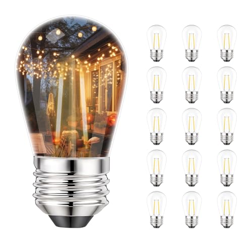 Guirnalda de luces exterior Svater 48FT con 30 bombillas 2W miniatura 6