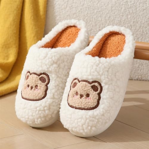 Cozy Bear Slippers Comfy Autumn Winter Slippers, Fuzzy Plush Winter Indoor Outdoor Cartoon3