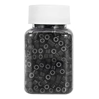 Haarverlängerungs-Perlen (Mikroringe) 5 Mm, Mit Silikon-Innenfutter – 1000 Stück, Dunkelbraun, Für Sicheren Halt