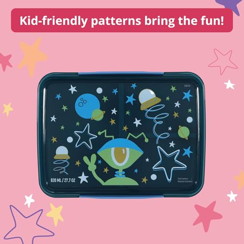 Rubbermaid Pack & Go Alien Laguna Blue Lunch Set 3-Pack, Bento Cube, Snack Container, Sandwich Box, Food Storage Containers, Plastic Containers for Food - image 5