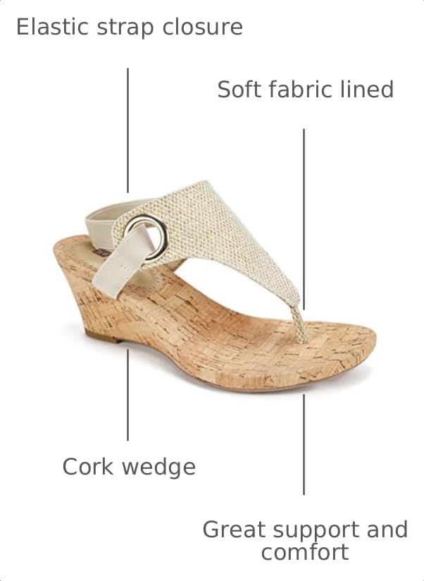 Image of WHITE MOUNTAIN Women's Aida Cork Wedge Sandal