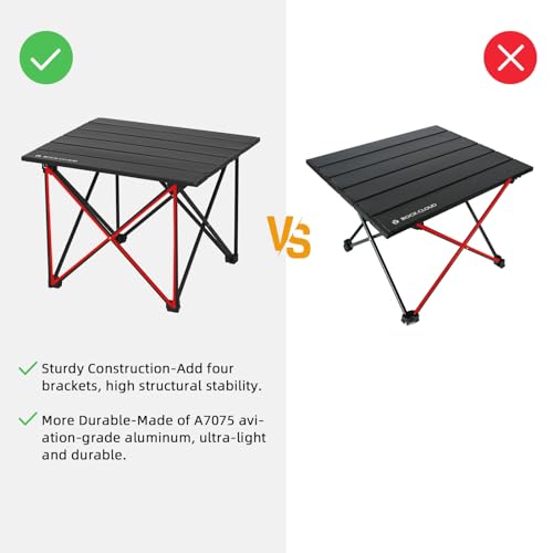 ROCK CLOUD Portable Camping Table Ultralight Aluminum Folding Beach Table Camp for Camping Hiking Backpacking Outdoor Picnic - Image 4