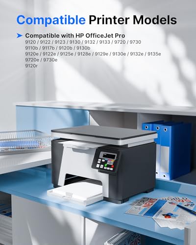 GPC Image 937e 937XL Ink Cartridges Compatible for HP 937 Ink Cartridges Multipack 937e (XL) for HP OfficeJet Pro 9720e 9730e 9120e 9125e 9132e 9135e 9120b 9110b (B/C/M/Y, 4 Pack with Chip)