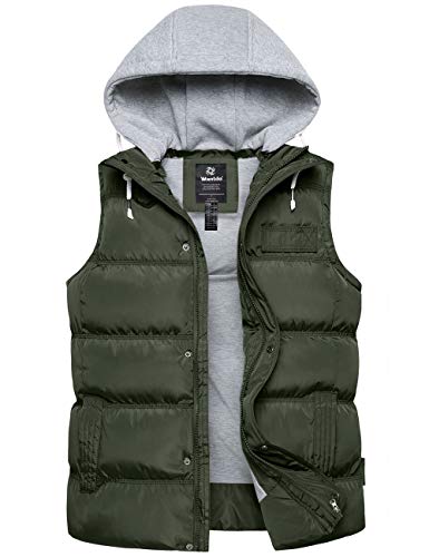 Wantdo Women's Insulated Warm Winter Vest Jacket Inuslated Coat Olive Small