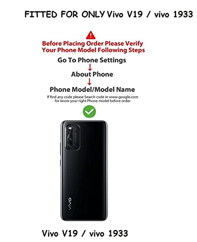 Image of COVERBLACK Rubber Back Cover for Vivo 1933 / Vivo V19 - Transparent