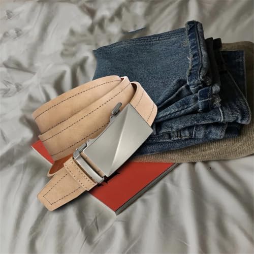 Men's Automatic Buckle Ratchet Belt, Double-Sided Heavy-Duty Work Belt, Adjustable Zdk679w2hk-Be 125cm4