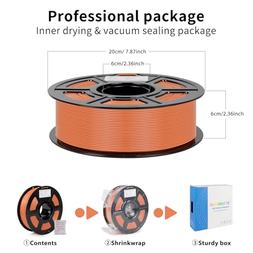 Image of iSANMATE 3D Printer Filament ASA Terracotta 1KG, UV & Weather Resistant ASA Filament Perfect for Outdoor Functional Parts,for Bambu Lab 3D Printers,AMS,AMSLite, 1kg Spool (2.2lbs)