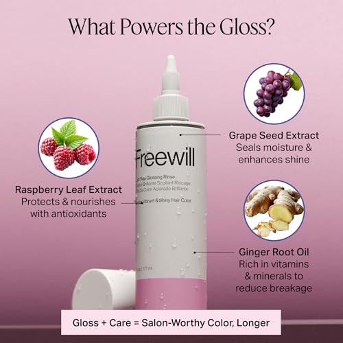 Freewill Color Seal Glossing Rinse, Gloss Treatment for Preserving Hair Color and Restoring Shine to Color-Treated Hair, Helps with Frizz Control, 8.5 oz - Image 6