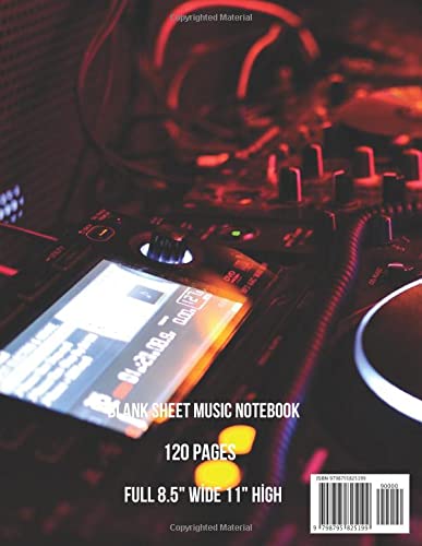 Music Notebook | Wide Staff Music Paper | Blank sheet music Notebook: Staff Paper Pad | Premium whit