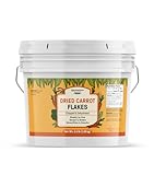 Unpretentious Dried Carrot Flakes, 1 Gallon, Diced, Ready to Use, Non GMO