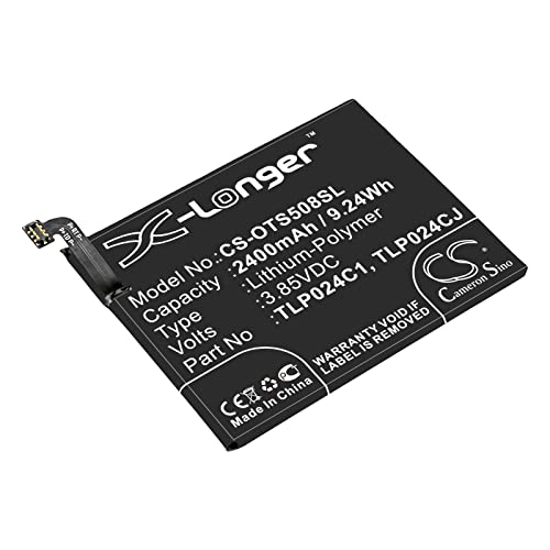 Capacità: 2400mAh TECHTEK Batteria 2400mAh compatibile con [Alcatel] 1X Evolve, 1X Evolve 5059Z, 5046D, 5046G, 5046Y, 5046Y 5046D, 5049Z, 5059Z, 5080Q, A3, A3 Dual Sim, LTE, LTE 5046, Dual Sim, A30, A FBA