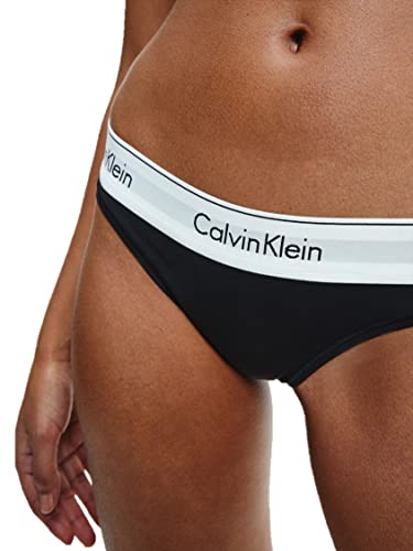 Calvin Klein Women's Modern Cotton Stretch Thong Panties, Black, Medium - Image 3