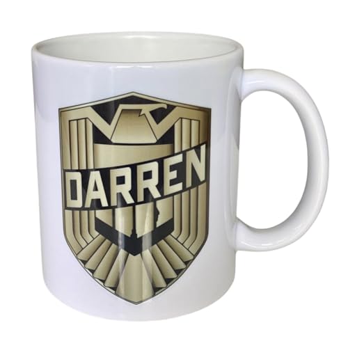 Super6props Personalised Custom Future Cop Badge 11oz Coffee Mug. Personalised Custom Name can be Printed onto The Badge on This Mug.