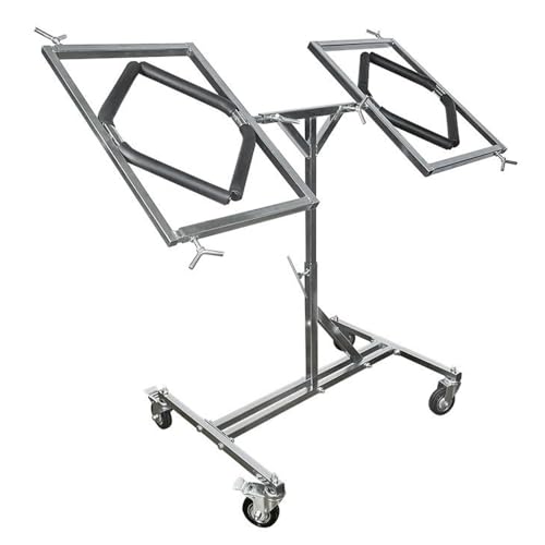 Image of APS Auto Paint Supplier Luton Rotating Wheel Stand – Heavy-Duty Adjustable Tire & Rim Holder for Painting, Repair & Detailing – Mobile Stand with 360° Rotation for Automotive Workshops