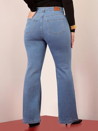 Image of Miss Chase A+ Women's Bootcut High Rise Regular Stretchable Denim Jeans
