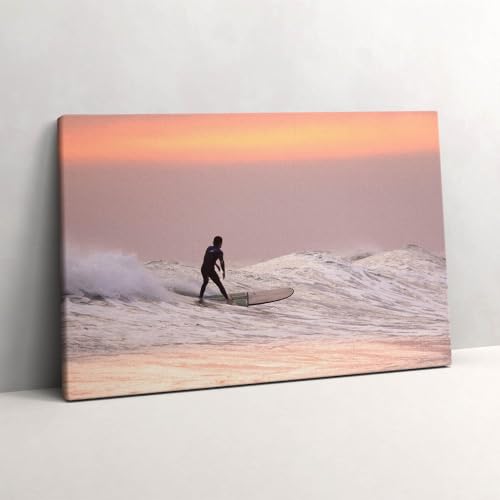 Surfeur à Hawaï tableau photo sur toile murale d'art 60x40cm