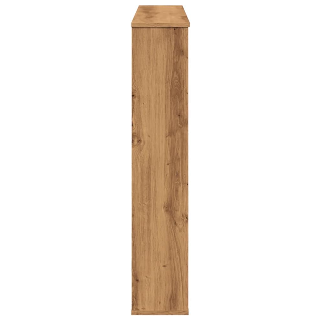 vidaXL Borde de Chimenea Madera ingeniería Roble Artisan 100x20x100 cm, Envolvente de Chimenea, repisa de Chimenea, repisa de Chimenea