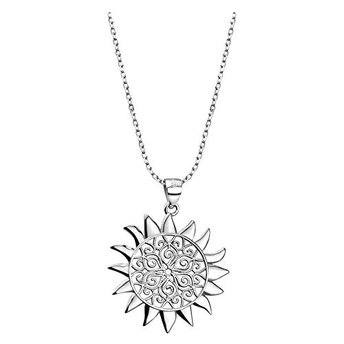 Preisvergleich Produktbild SOFIA MILANI Damen Halskette Stern Sonne Anhänger Silber 50286