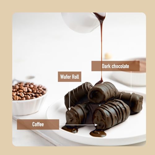 Image of Barquillo Premium Dark Coffee Cream Filled Wafer Rolls|72% Cocoa| Gift Tin - 200g (10 Pieces) | Dubai couverture taste | Crunchy & Delicious Chocolate Treat for Gifting, Festive & Celebrations