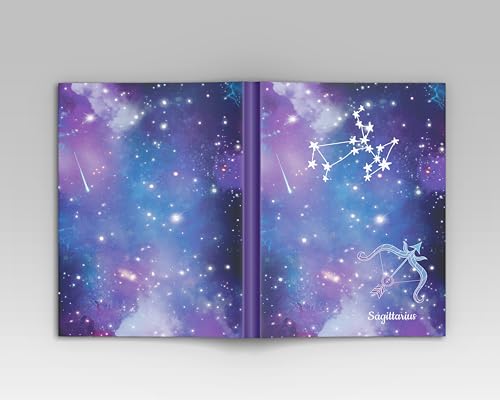 Image of AccuPrints A5 Premium Soft Bound Notebook Size 5.8 * 8.25 inches Diary for Girls and Women (144 Ruled Pages with planner, 80 GSM) (Sagittarius zodiac signs)