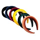 Abaodam 6個 色 レディースパッド入り金絲綢広ヘアフープ 冬用柔らかいヘアアクセサリー 優しい着用感 おしゃれでエレガントな日常 パーテ