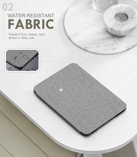 Image of MoKo Case Fits 6 inch e-Reader(11th Generation-2024 /2022 Release), Magnetic Closure Lightweight Shell Cover with Auto Wake /Sleep, Not for TCL Remarkable Kobo, Denim Gray